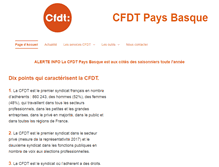 Tablet Screenshot of cfdt-paysbasque.fr